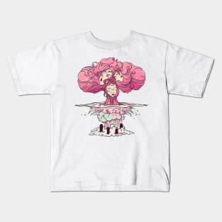 Mushroom Cloud Atomic Bomb Girls Artwork Kids T-Shirt